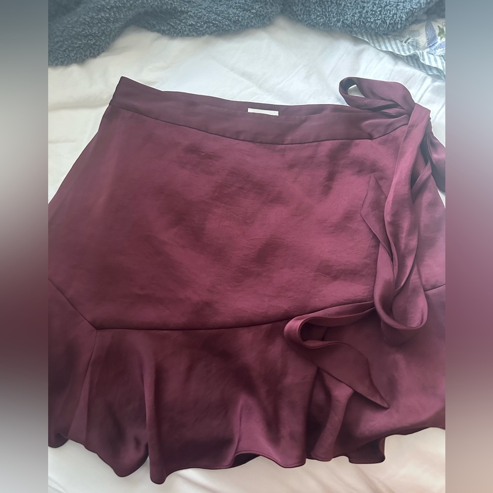 Mini Burgundy Aritzia Skirt